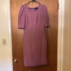 J. Crew dress size 8 made of Italian wool, pink and grey heather pattern